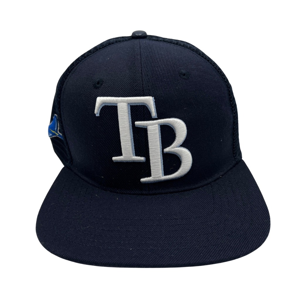 Pro Standard Tampa Bay Rays MLB Snapback Hat Navy Blue Leather‎ Button NEW